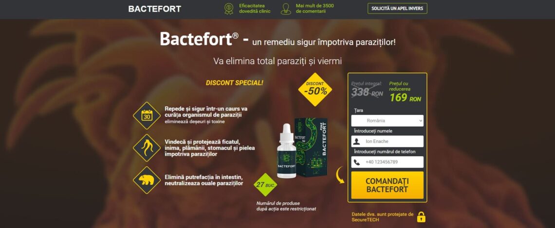 Bactefort România – pareri si opinii, prospect, pret, ce este, compozitie, mod de administrare, contraindicatii, efecte adverse, pareri medici, disponibil in farmacia? Catena? Tei?