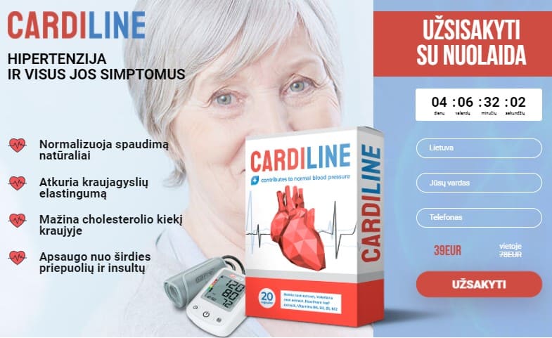 Cardiline Lietuva – kaina, kur pirkti, vaistinės, nuomonės ir atsiliepimai, kaip naudoti, gamintojo oficiali svetainė