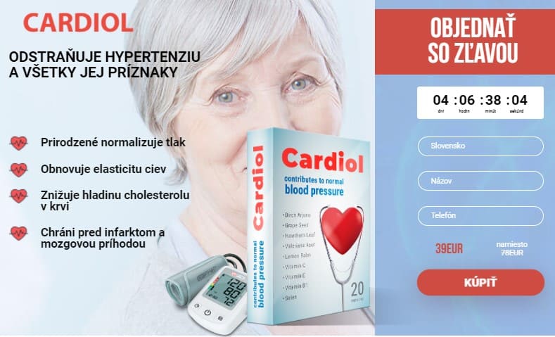Cardiol Slovensko – recenzie a skúsenosti, cena, kde kúpiť, leták, zloženie, dávkovanie, spôsob použitia, v lekárni, oficiálna stránka výrobcu