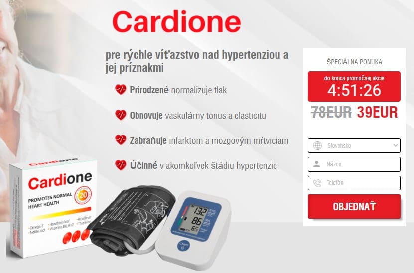 Cardione Slovensko – recenzie a skúsenosti, cena, kde kúpiť, leták, zloženie, dávkovanie, spôsob použitia, v lekárni, oficiálna stránka výrobcu