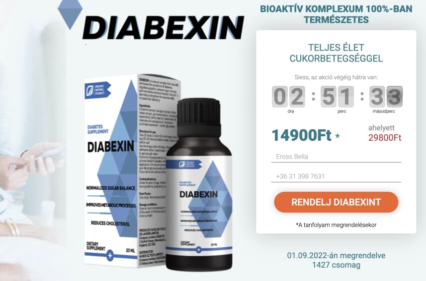 Diabexin – vélemény, ára, szedése, összetevők, gyógyszertár, átverés?