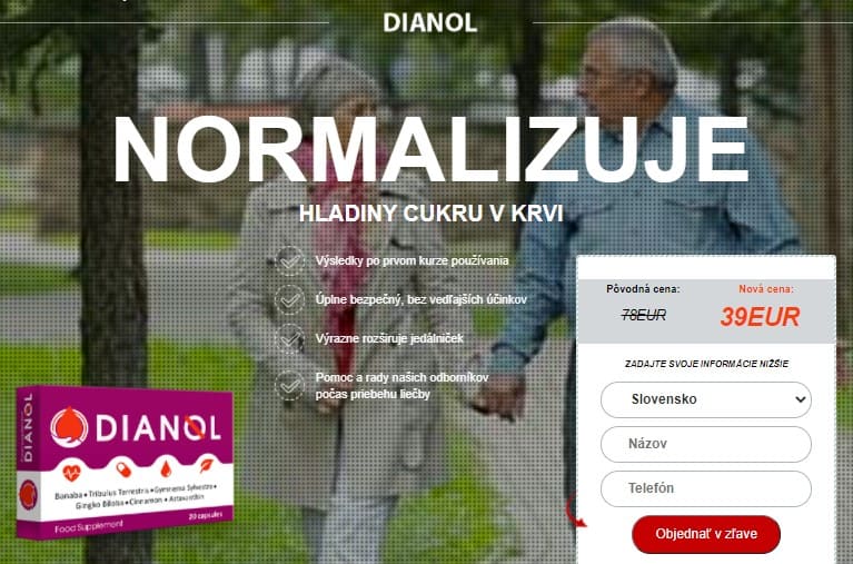Dianol Slovensko – recenzie a skúsenosti, cena, kde kúpiť, leták, zloženie, dávkovanie, spôsob použitia, v lekárni, oficiálna stránka výrobcu