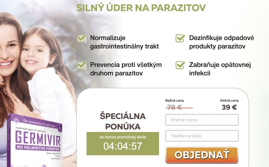 Germivir Slovensko – recenzie a skúsenosti, cena, kde kúpiť, leták, zloženie, dávkovanie, spôsob použitia, v lekárni, oficiálna stránka výrobcu