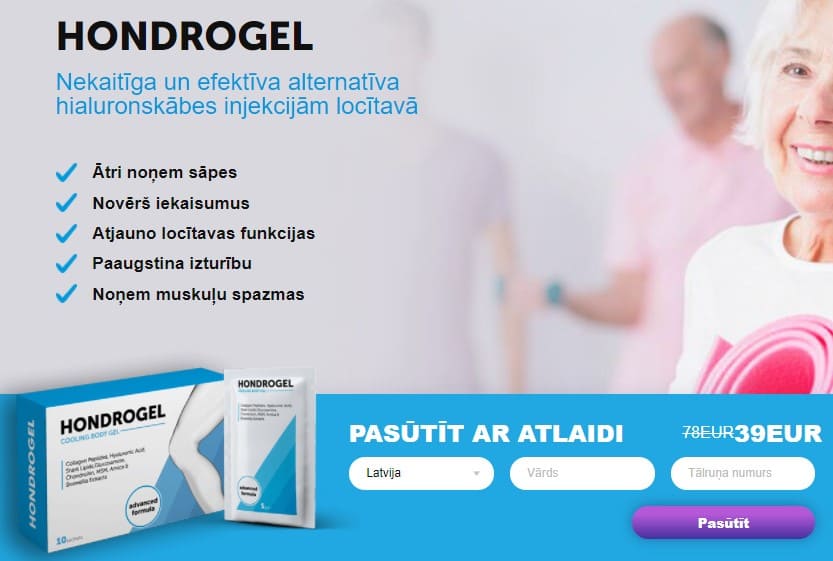 Hondrogel Latvija – atsauksmes, kur nopirkt, cena, aptiekās, sastāvs, lietošanas instrukcija, oficiālā ražotāja mājas lapa