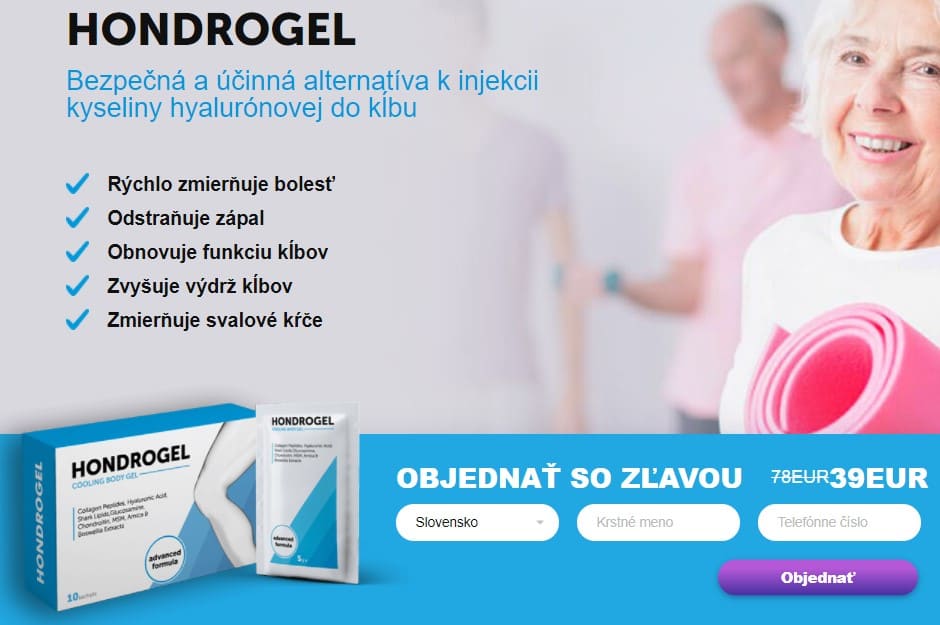 Hondrogel Slovensko – recenzie a skúsenosti, cena, kde kúpiť, leták, zloženie, dávkovanie, spôsob použitia, v lekárni, oficiálna stránka výrobcu