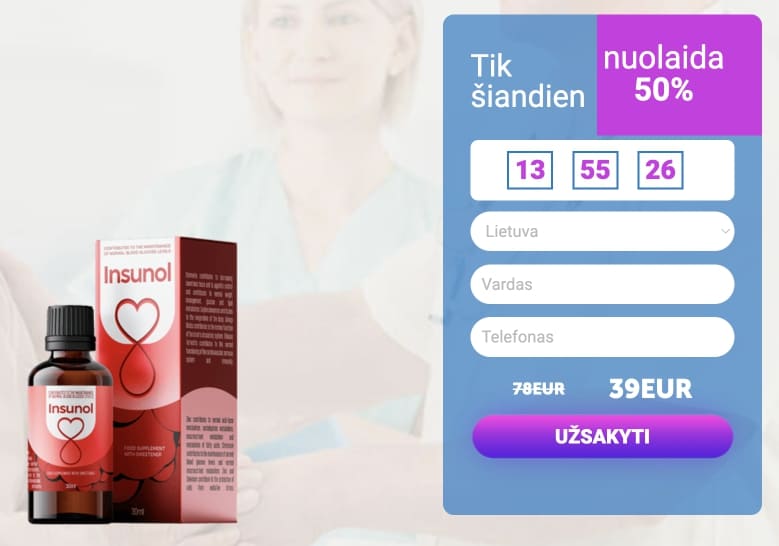 Insunol Lietuva – kaina, kur pirkti, vaistinės, nuomonės ir atsiliepimai, kaip naudoti, gamintojo oficiali svetainė