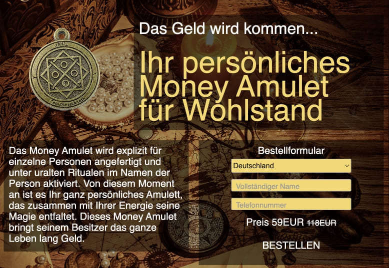 Money Amulet Test – Erfahrungen & Bewertungen, Nebenwirkungen, Preis, Kaufen