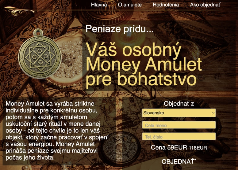 Money Amulet Slovensko – recenzie a skúsenosti, cena, kde kúpiť, leták, zloženie, dávkovanie, spôsob použitia, v lekárni, oficiálna stránka výrobcu