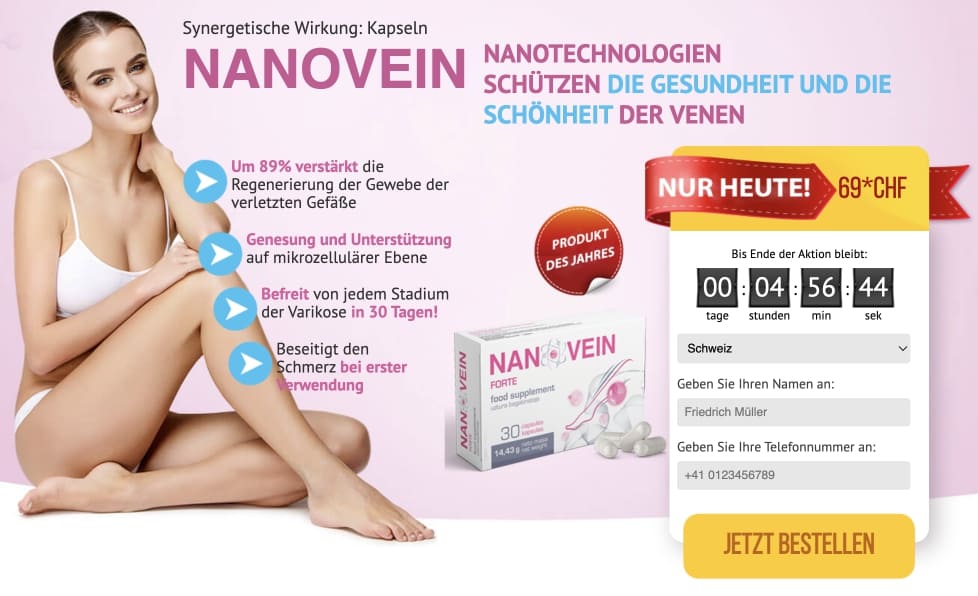 Nanovein(Jetzt in Form von Kapseln) Test – Erfahrungen & Bewertungen, Nebenwirkungen, Preis, Kaufen