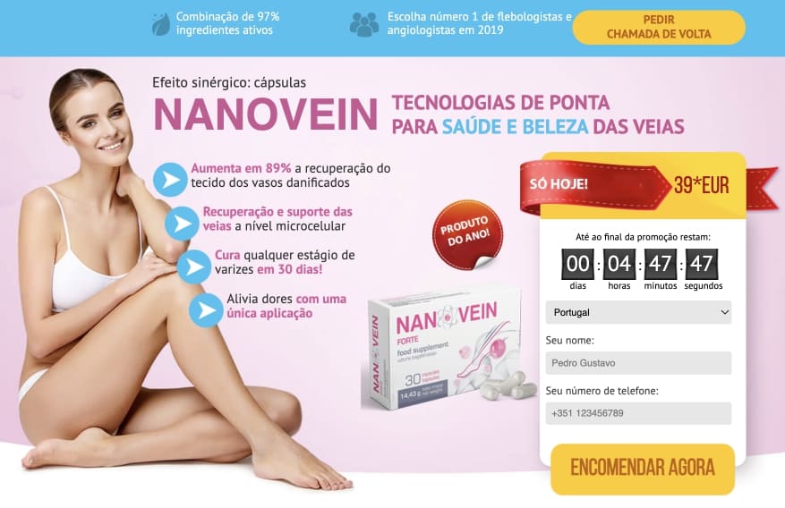 Nanovein(Agora em forma de cápsulas)