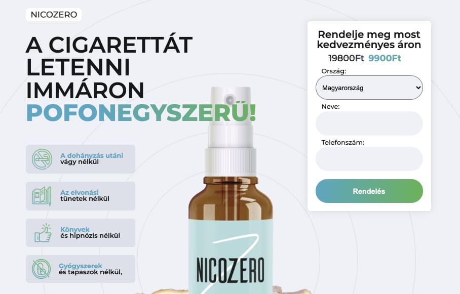 NicoZero – vélemény, ára, szedése, összetevők, gyógyszertár, átverés?