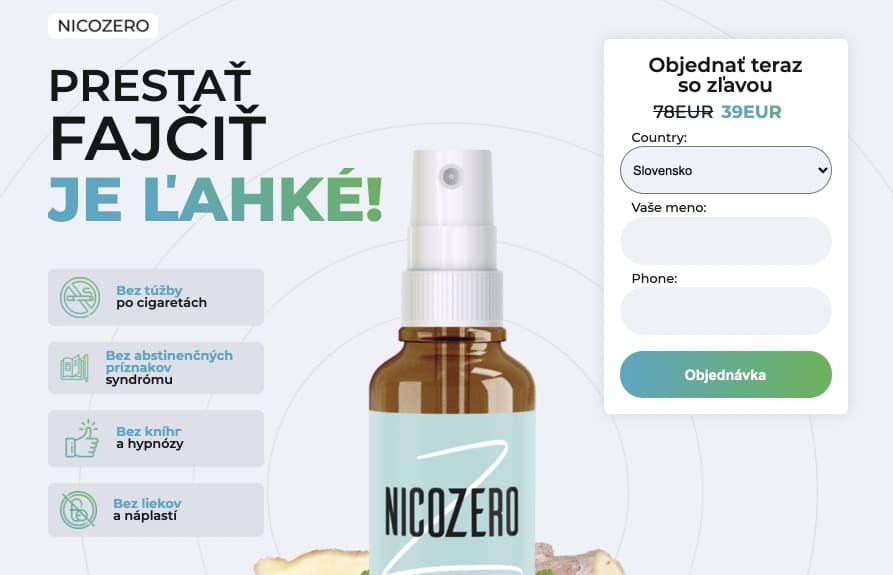 NicoZero Slovensko – recenzie a skúsenosti, cena, kde kúpiť, leták, zloženie, dávkovanie, spôsob použitia, v lekárni, oficiálna stránka výrobcu