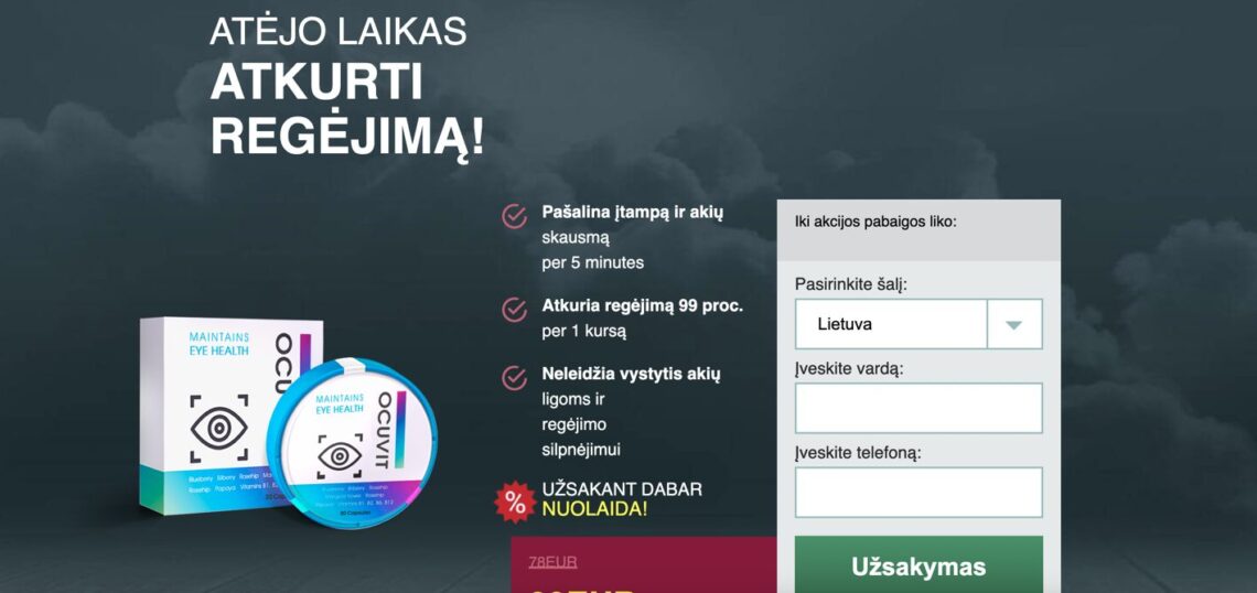 Ocuvit Lietuva – kaina, kur pirkti, vaistinės, nuomonės ir atsiliepimai, kaip naudoti, gamintojo oficiali svetainė