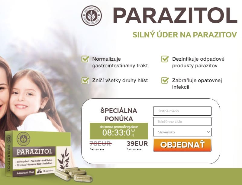 Parazitol Slovensko – recenzie a skúsenosti, cena, kde kúpiť, leták, zloženie, dávkovanie, spôsob použitia, v lekárni, oficiálna stránka výrobcu