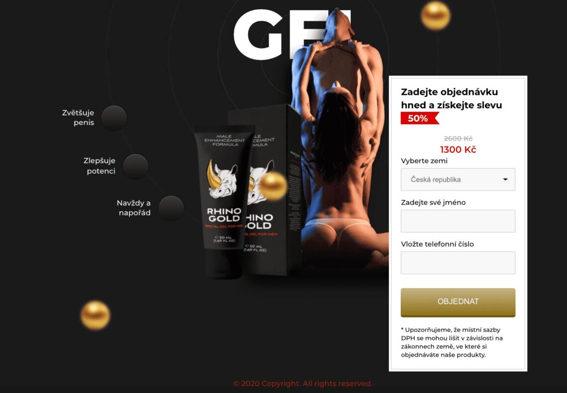 Rhino Gold Gel – cena, kde koupit, nazory, co je to, kontraindikace, jak to použít