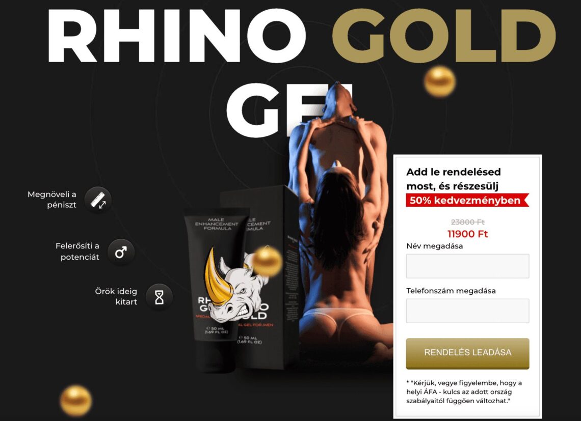 Rhino Gold Gel – vélemény, ára, szedése, összetevők, gyógyszertár, átverés?