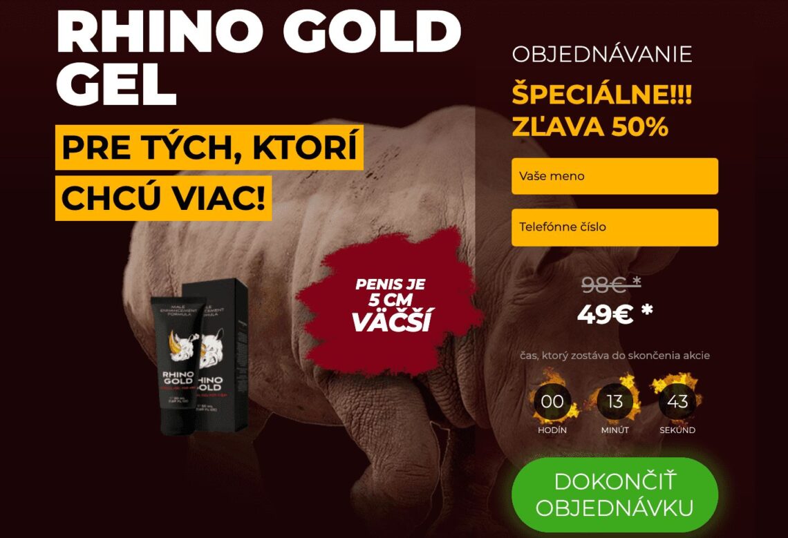 Rhino Gold Gel Slovensko – recenzie a skúsenosti, cena, kde kúpiť, leták, zloženie, dávkovanie, spôsob použitia, v lekárni, oficiálna stránka výrobcu