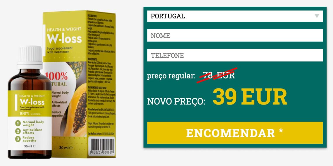 W-Loss – Site Oficial em Portugal, Preço e Onde Comprar, Farmácia, Modo de Usar, Dosagem, Contra-indicações e Efeitos Colaterais, Ingredientes