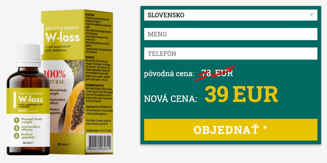 W-Loss Slovensko – recenzie a skúsenosti, cena, kde kúpiť, leták, zloženie, dávkovanie, spôsob použitia, v lekárni, oficiálna stránka výrobcu