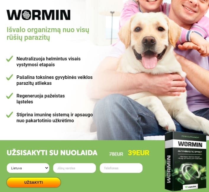 Wormin Lietuva – kaina, kur pirkti, vaistinės, nuomonės ir atsiliepimai, kaip naudoti, gamintojo oficiali svetainė