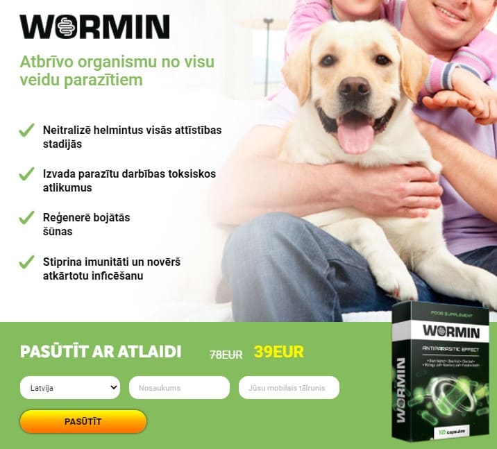 Wormin Latvija – atsauksmes, kur nopirkt, cena, aptiekās, sastāvs, lietošanas instrukcija, oficiālā ražotāja mājas lapa