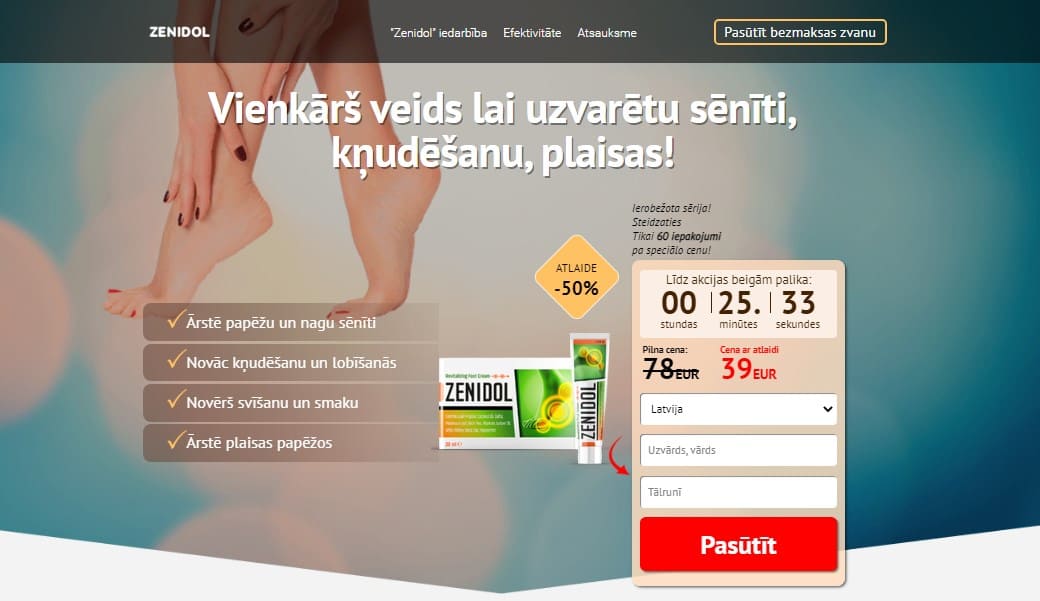 Zenidol Latvija – atsauksmes, kur nopirkt, cena, aptiekās, sastāvs, lietošanas instrukcija, oficiālā ražotāja mājas lapa