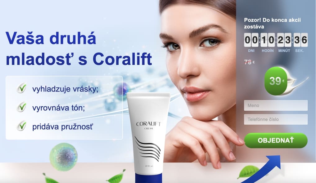 Coralift Slovensko – recenzie a skúsenosti, cena, kde kúpiť, leták, zloženie, dávkovanie, spôsob použitia, v lekárni, oficiálna stránka výrobcu